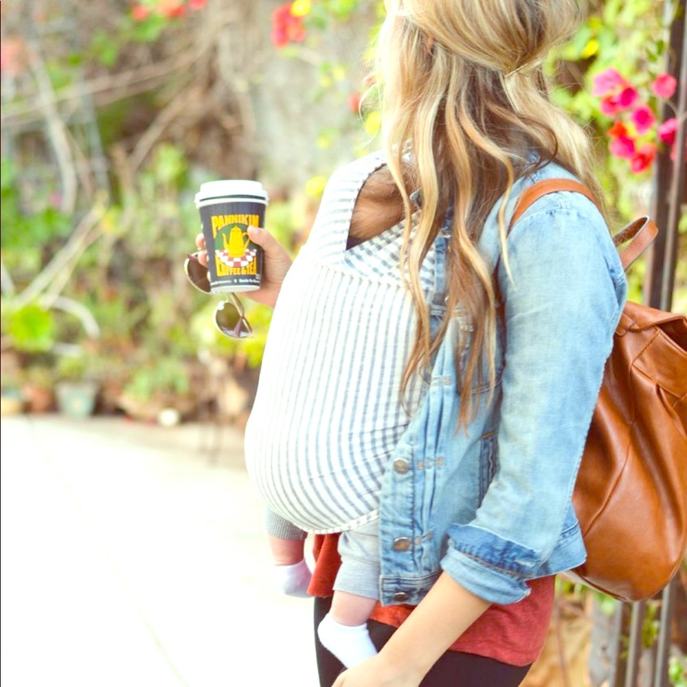 Gray and White Striped Solly Wrap